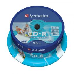 Verbatim CD-R 52X FULL TLACITELN ID BRANDED CAKE (25)
