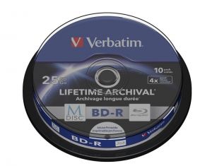 Verbatim M-DISC BD-R 25GB 4X LIFETIME ARCHIVAL POTLAIEN CAKE (10)